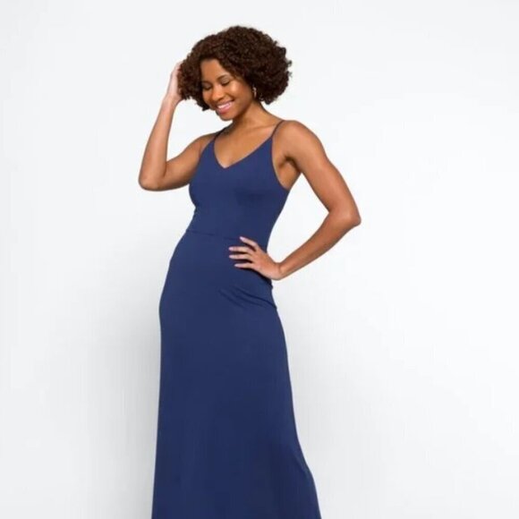 Market & Spruce Dresses & Skirts - Alisha Knit Strappy Back Maxi Dress in Navy Blue Size 2X - NWOT